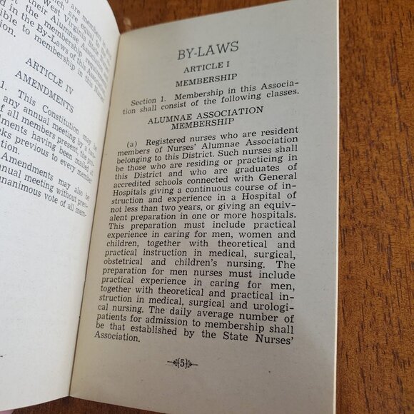1942 Constitutions & By-Laws District Nurses Association Northern Panhandle 40s - Picture 6 of 7